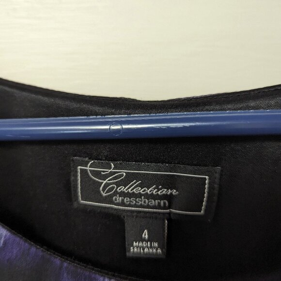 Dress Barn Purple and Black Print Top - Picture 3 of 8